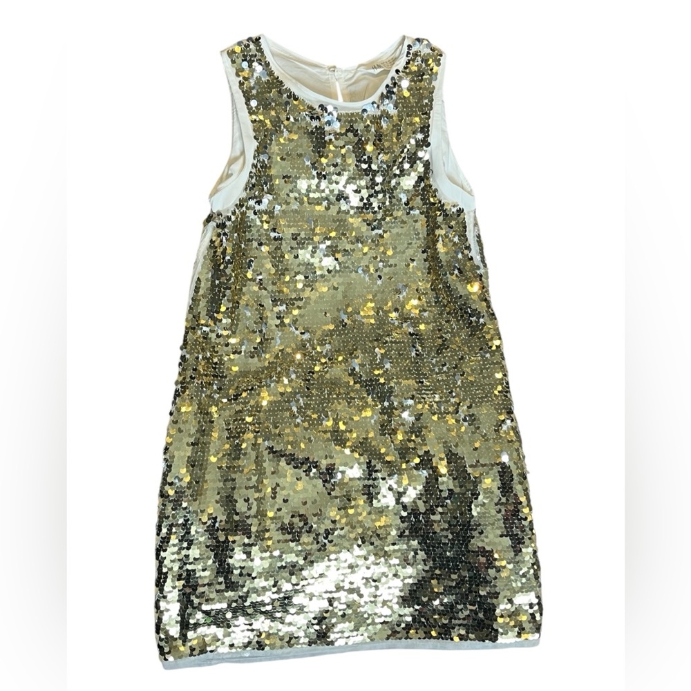 Children’s gold sequin dress